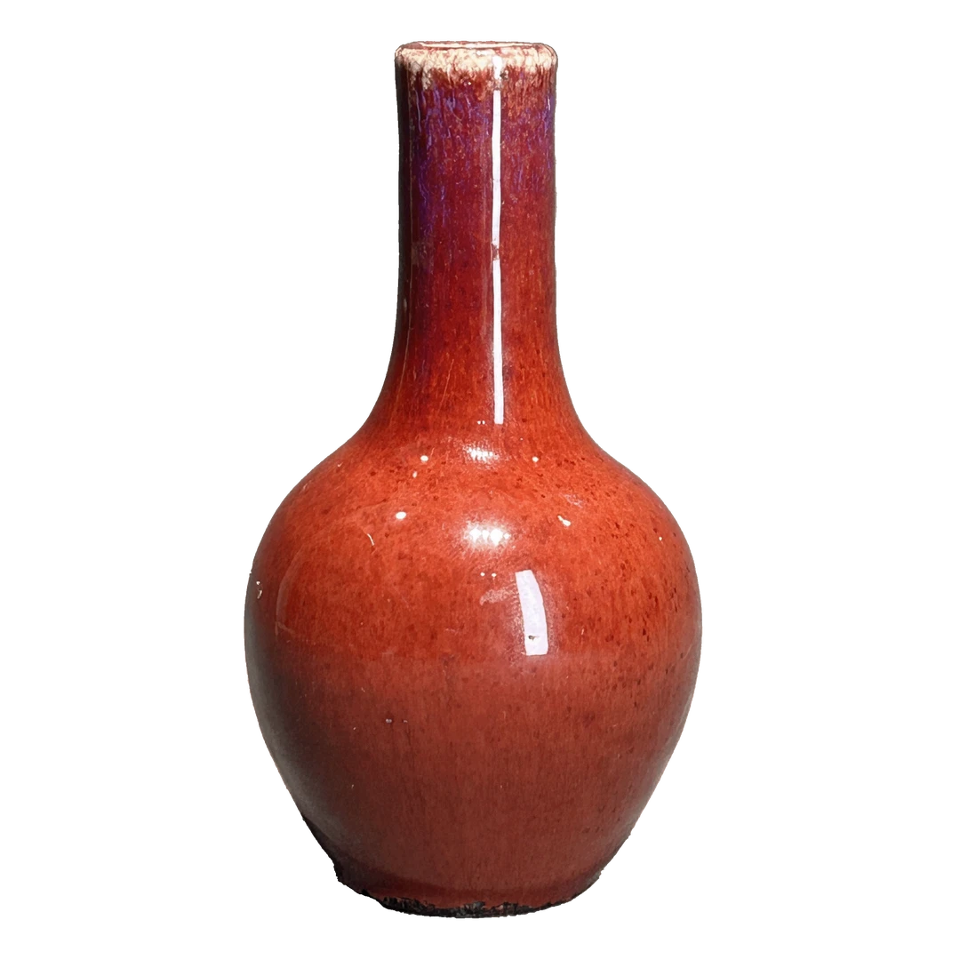 25201818x红釉天球瓶