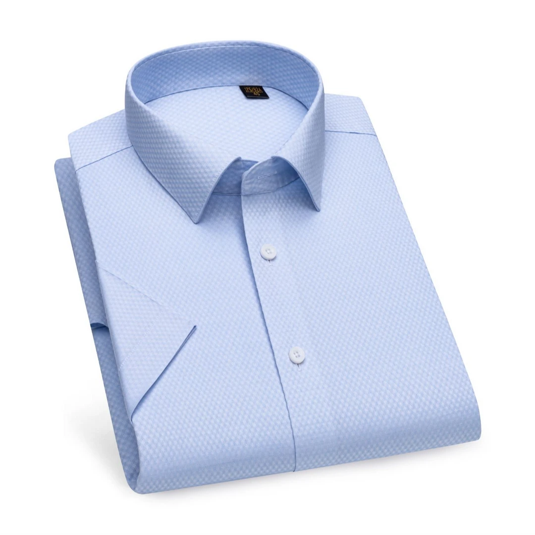 桑蚕丝《短袖款》DP免烫衬衫男士2025春夏季新款商务白衬衣