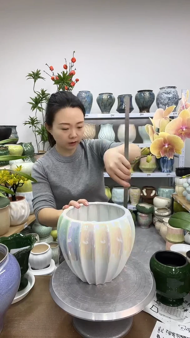 11.25陶瓷花盆直播链接高  20   .   口17