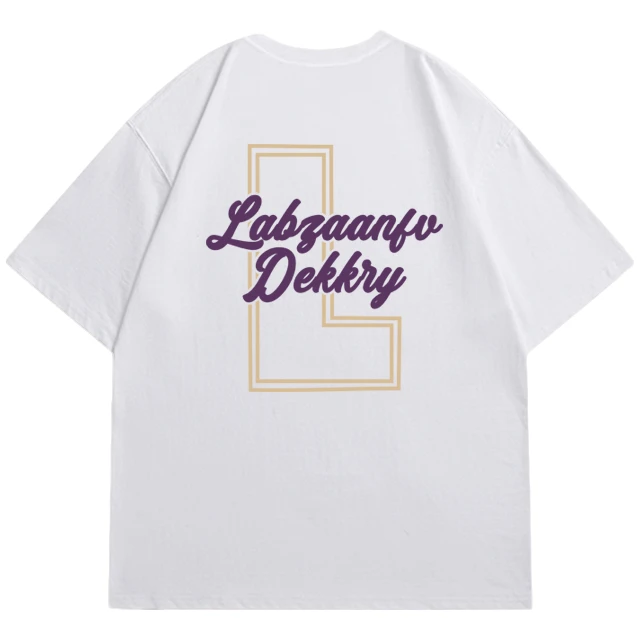 特大码300斤男夏季宽松百搭纯棉情侣美式潮牌字母印花短袖t恤上衣