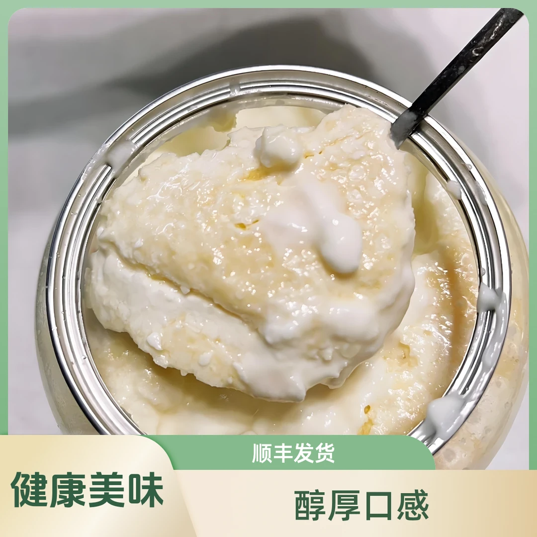 【内蒙奶源】内蒙古奶皮子酸奶经典原味发酵老酸奶配料干净500g即食