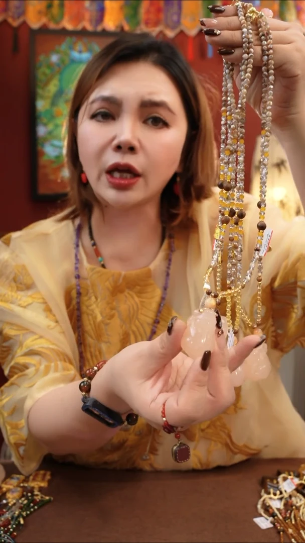 非金属珐琅貔貅藕粉定制项链