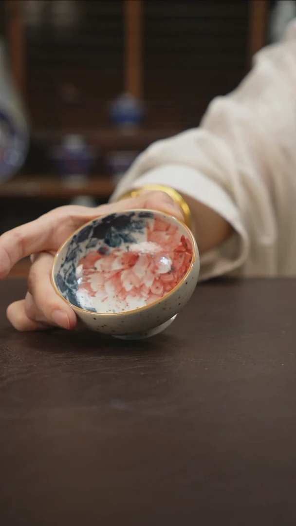 杯景德镇陶瓷杯碗柴烧多人