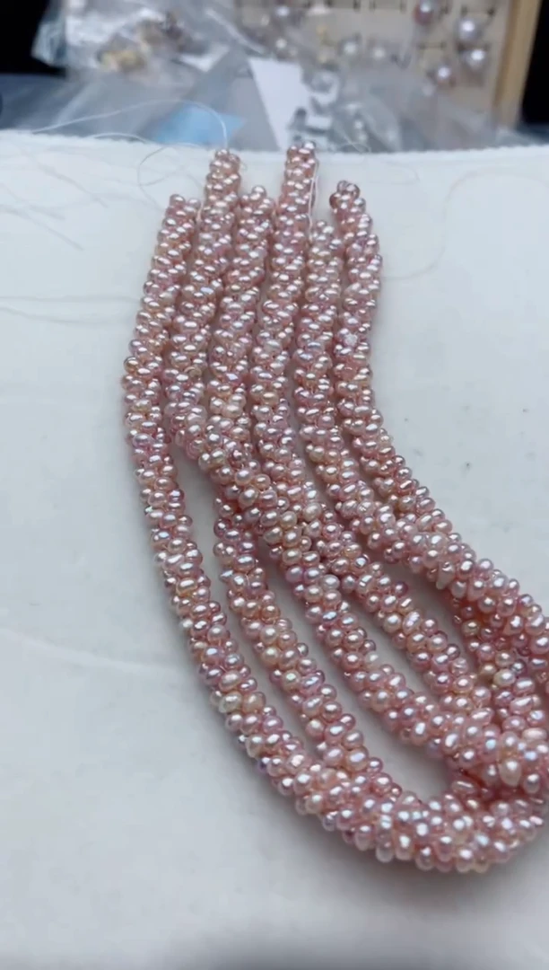 未镶嵌裸珠无扣头淡水珍珠多样性发其一，非无暇