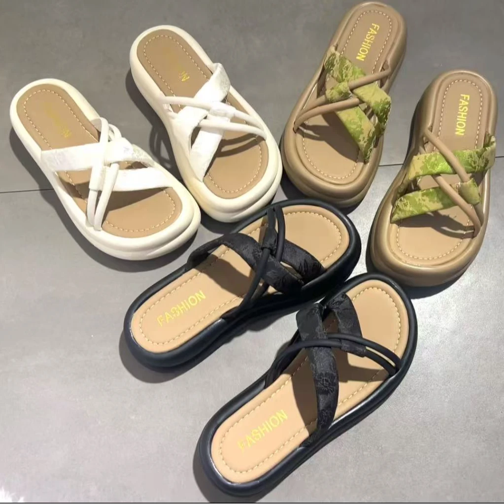 女夏季外穿凉拖鞋2025新款配裙子厚底沙滩女鞋06