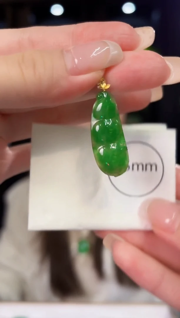 翡翠18K金镶嵌颈饰 缅料A货/支持复检/一件