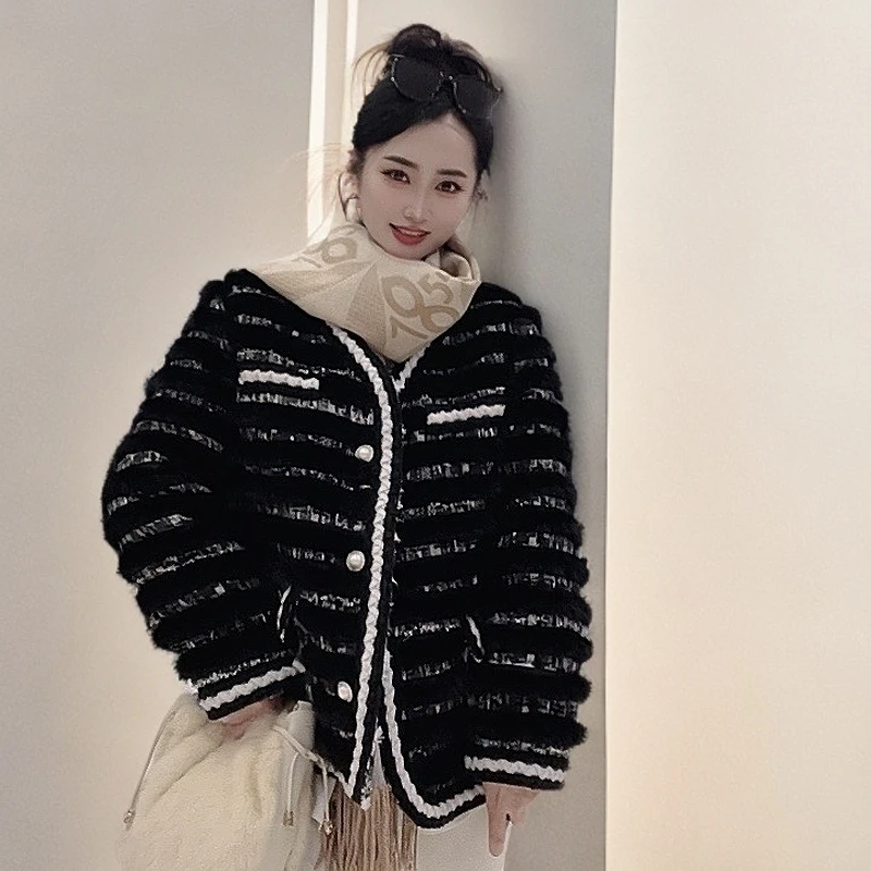 小香风设计棉外套