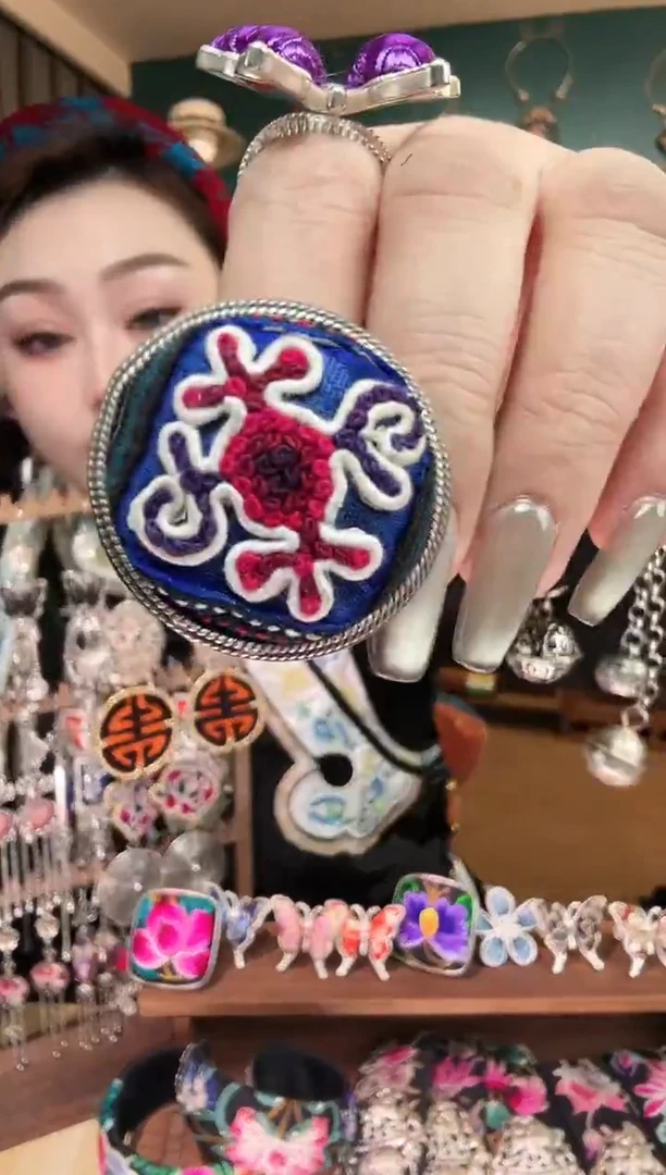 刺绣纯手工民族风刺绣戒指