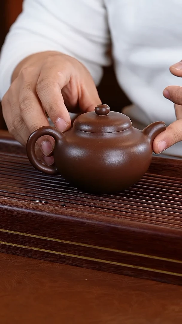 茶壶紫砂孙萍紫泥柿园壶