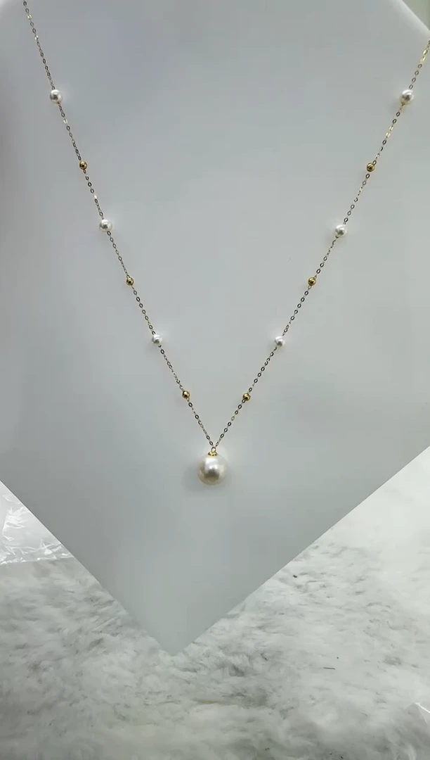 【闪购商品】淡水珍珠DA18K金镶嵌b333 珍珠