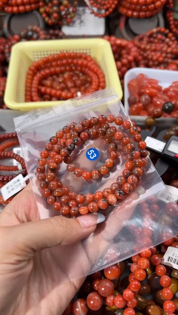 未镶嵌手串南红玛瑙6+