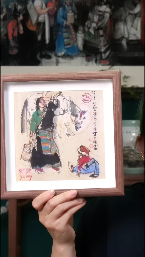 国画史国良生肖摆台《马》