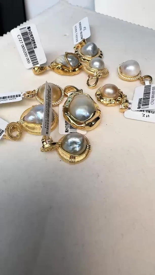 海水珍珠银S925镶嵌颈饰巴洛克多样性发其一