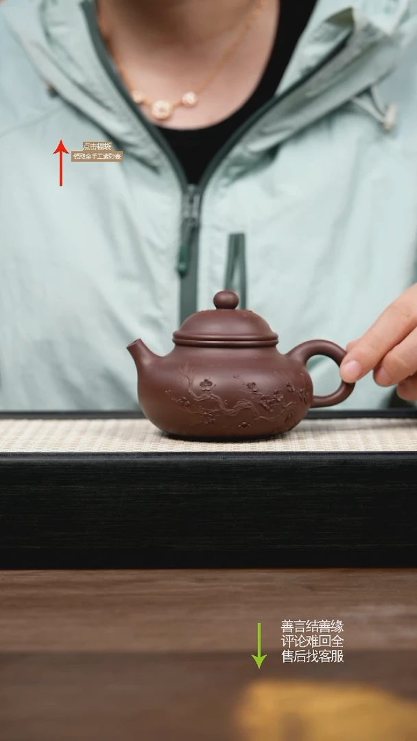 茶壶紫砂红棕紫泥容天