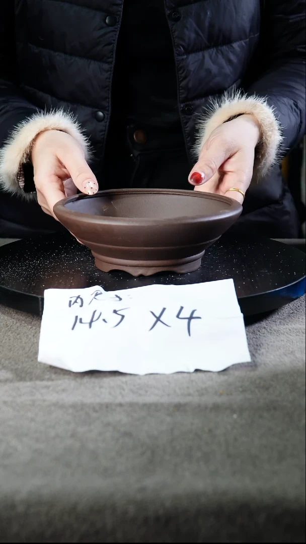 宜兴紫砂花盆小盆