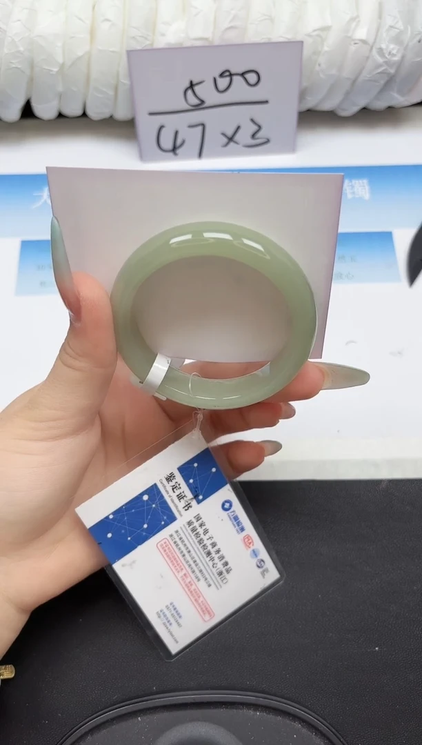 未镶嵌手镯石英质玉53-53