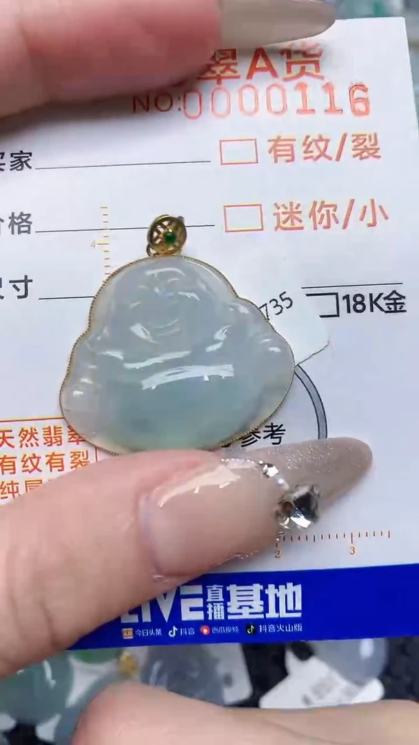 【闪购商品】翡翠颈饰18K金镶嵌564564646