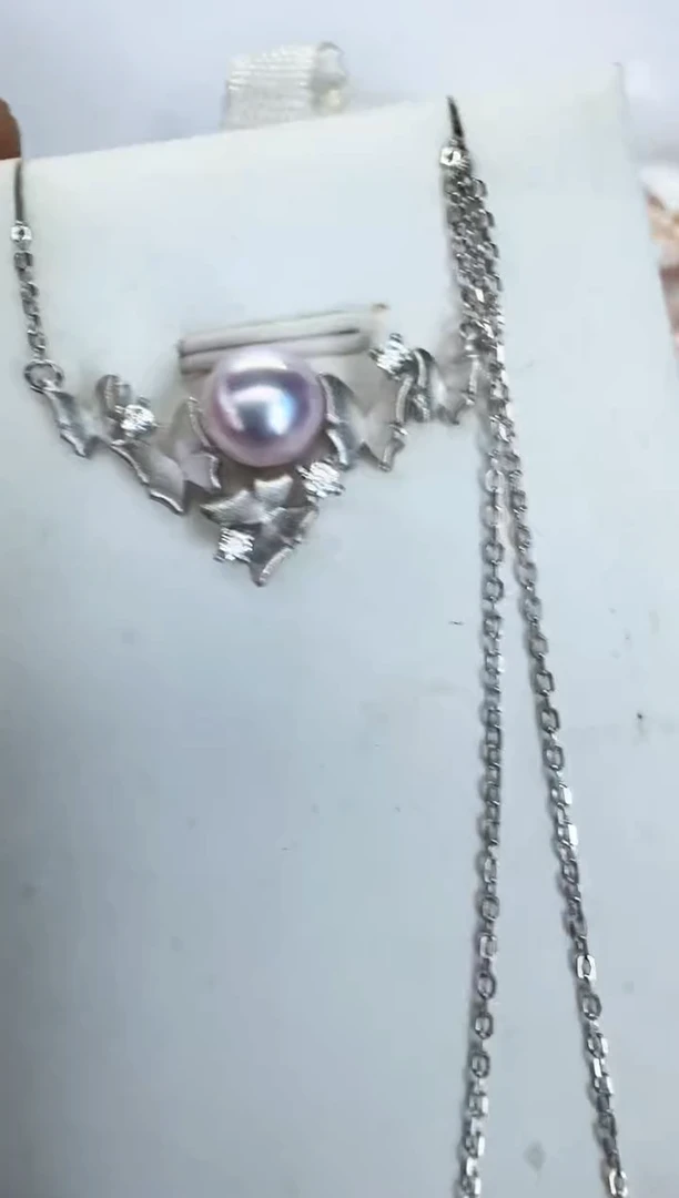 海水珍珠银S925镶嵌颈饰套链