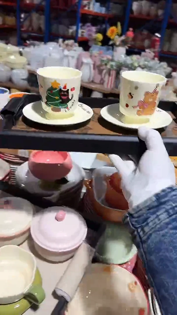 陶瓷2套高脚杯碟微瑕 凑满20元包邮