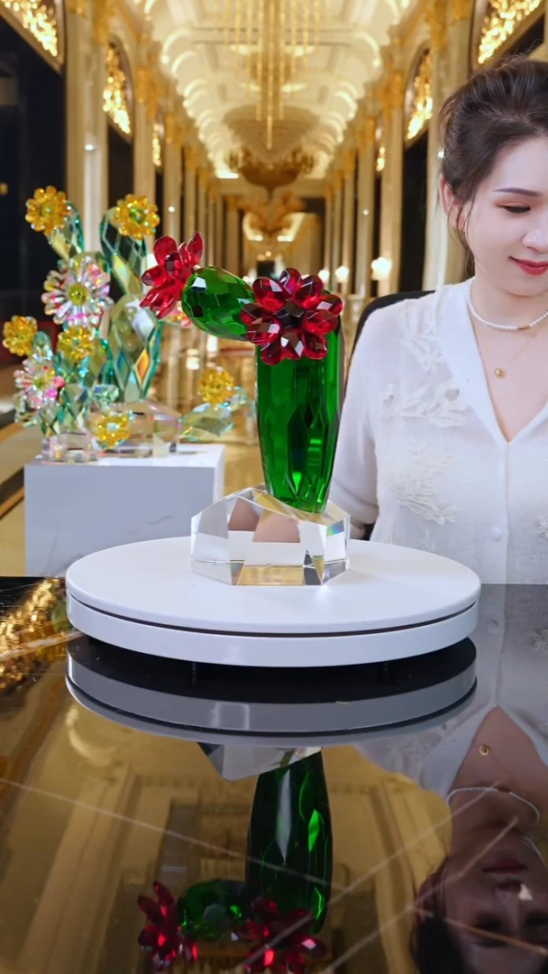 琉璃大***婆YB00523仙人掌摆件