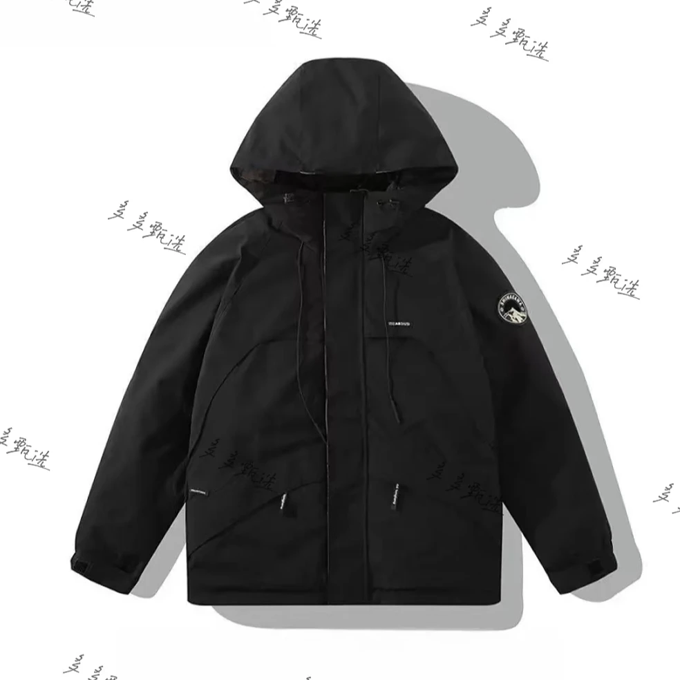 DM2025黑G-【剪标款 】北极科研滑雪服情侣工装加厚外套