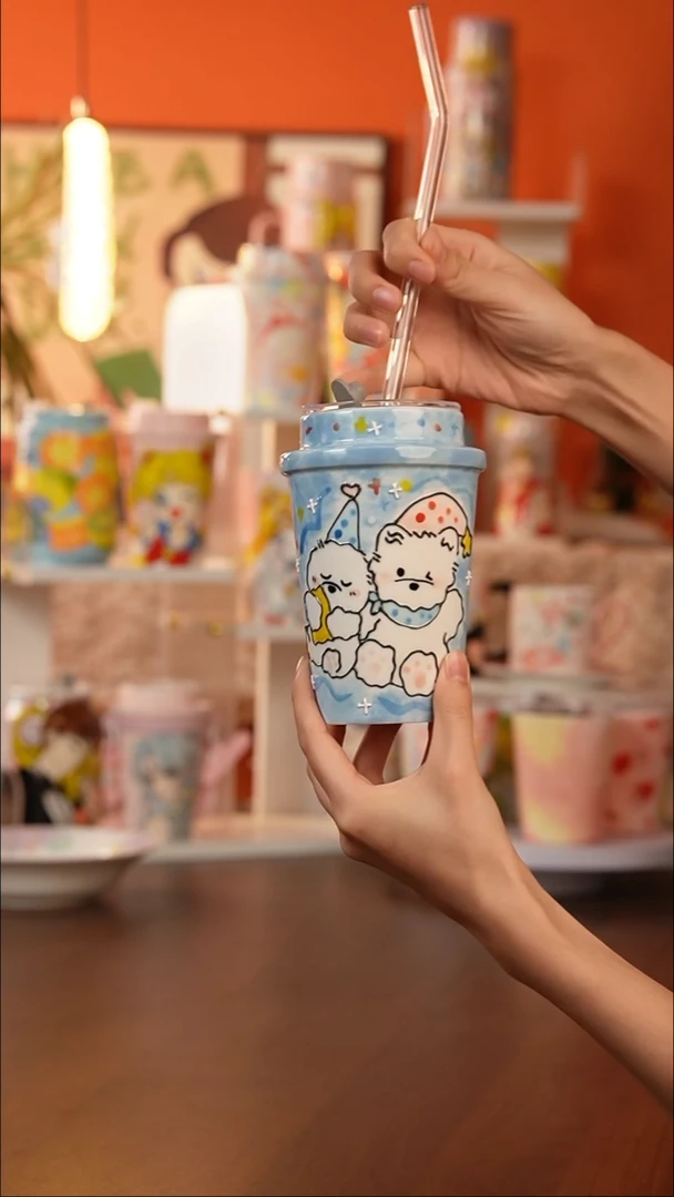 景德镇手工手绘文创陶瓷杯