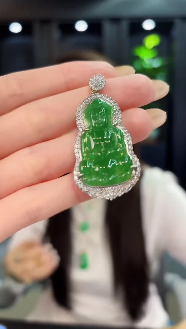 翡翠未镶嵌颈饰 缅料A货/支持复检/一件