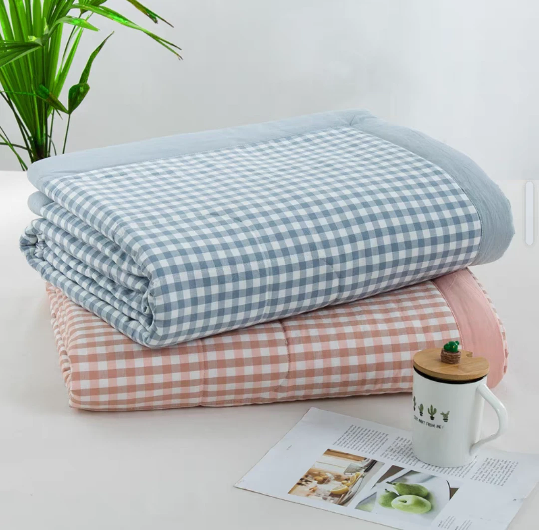 单人水洗棉空调被夏被薄款A类纯棉可机洗亲肤柔软春秋被