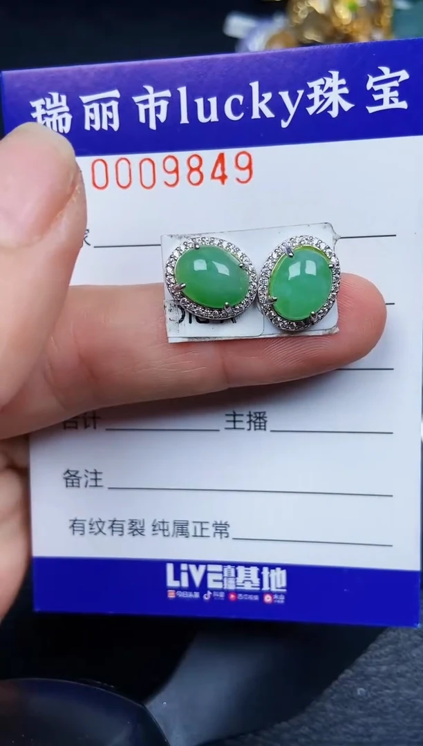 翡翠银S925镶嵌颈饰9849