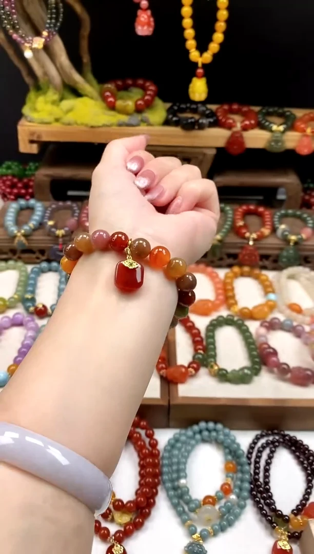 未镶嵌玛瑙手饰多宝10mm