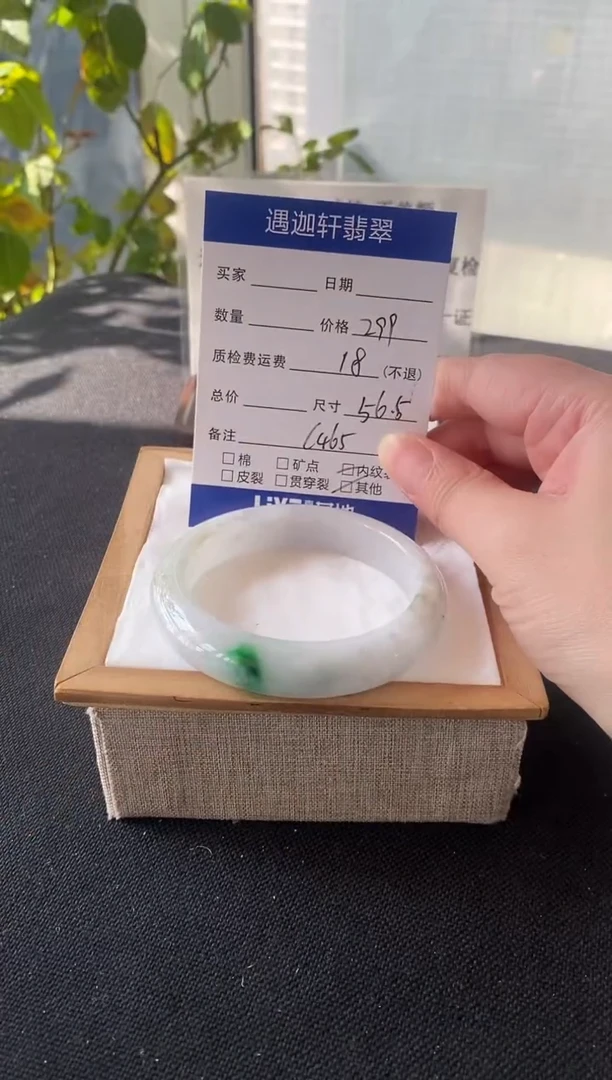 未镶嵌手镯翡翠56.5圈口 C465编码