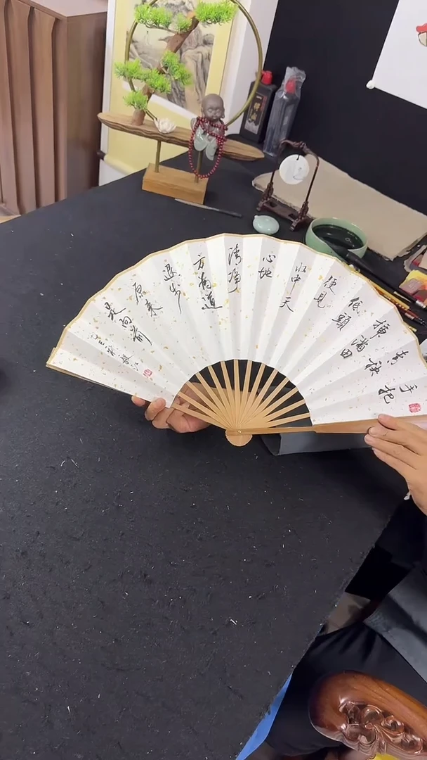 书法朱毅江书法折扇