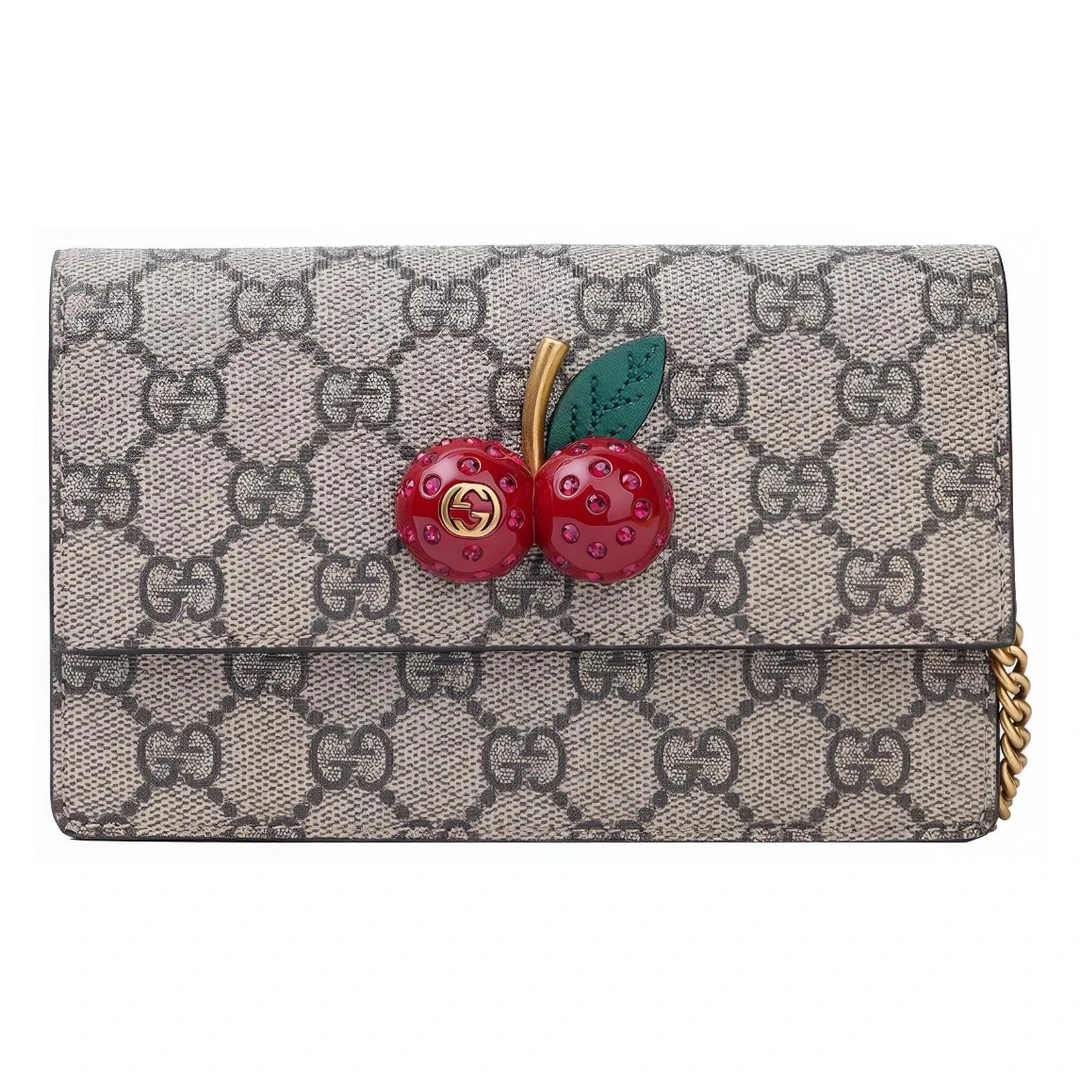 99新 GUCCI/古驰 樱桃链条包