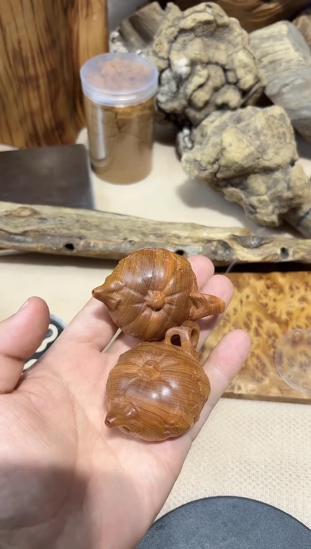 柏木（崖柏）南太行崖柏手把件把把壶