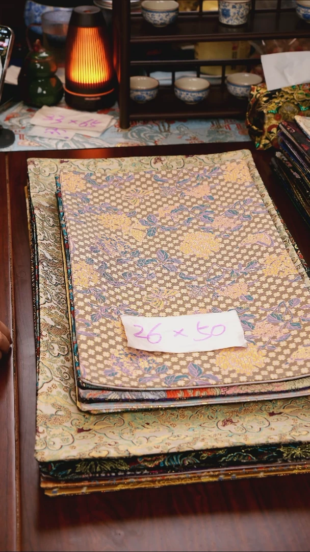 【蝴蝶绣球花双面】中国风干泡织锦茶席26*50