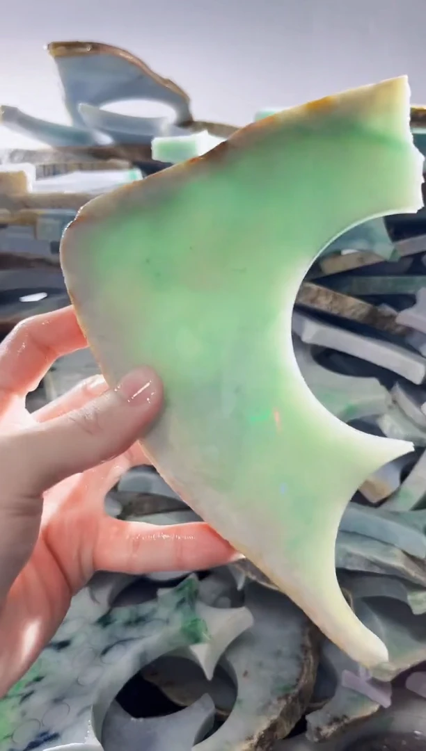 裸石翡翠缅甸翡翠A货文5021