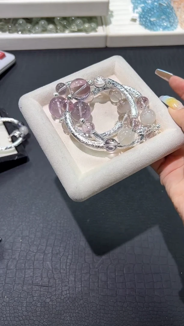 水晶手链未镶嵌5b多样性发其一【1条】默认微瑕