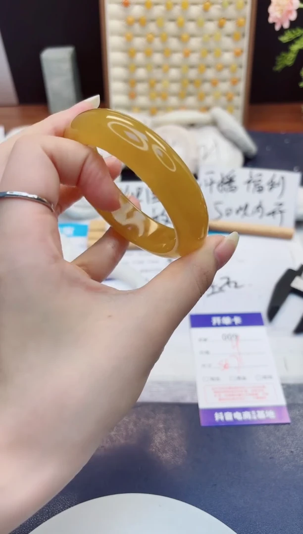 未镶嵌手镯石英质玉9-财气镯-圈口56