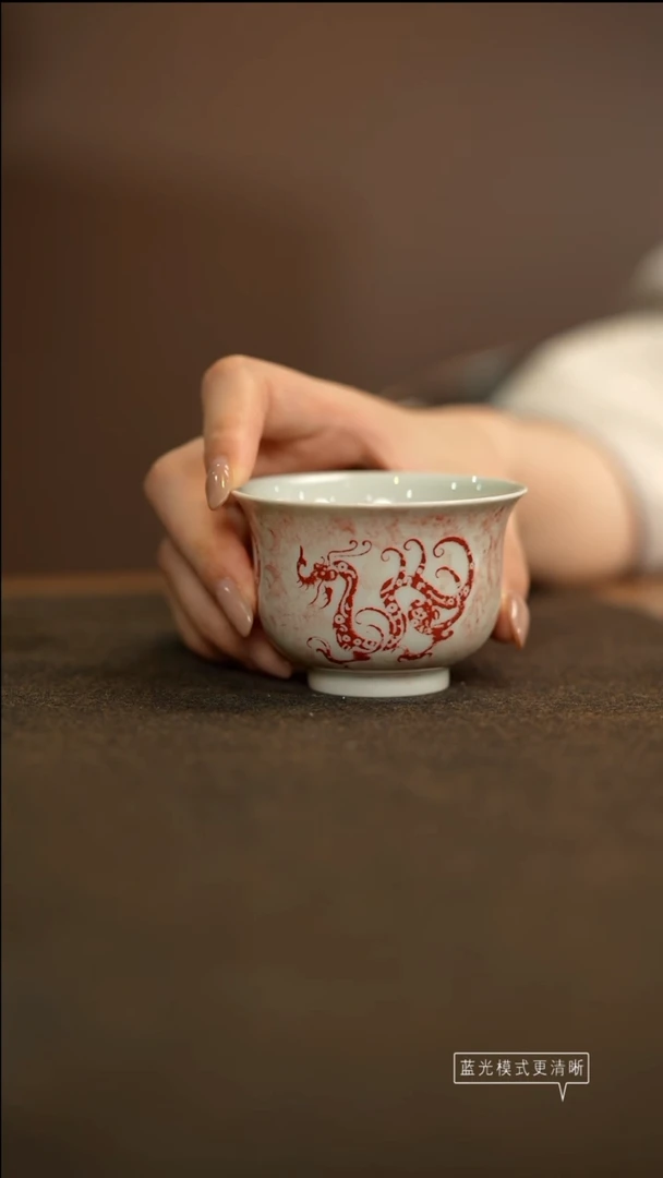 瓷片景德镇斌芬陶瓷/小龙杯