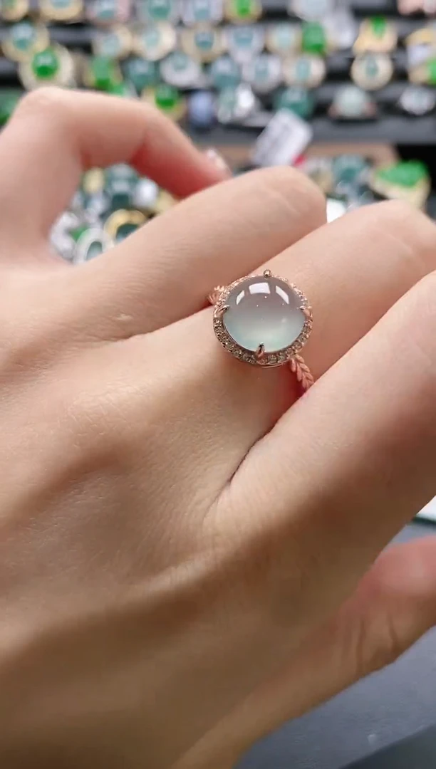 【闪购商品】翡翠戒指银S925镶嵌51511