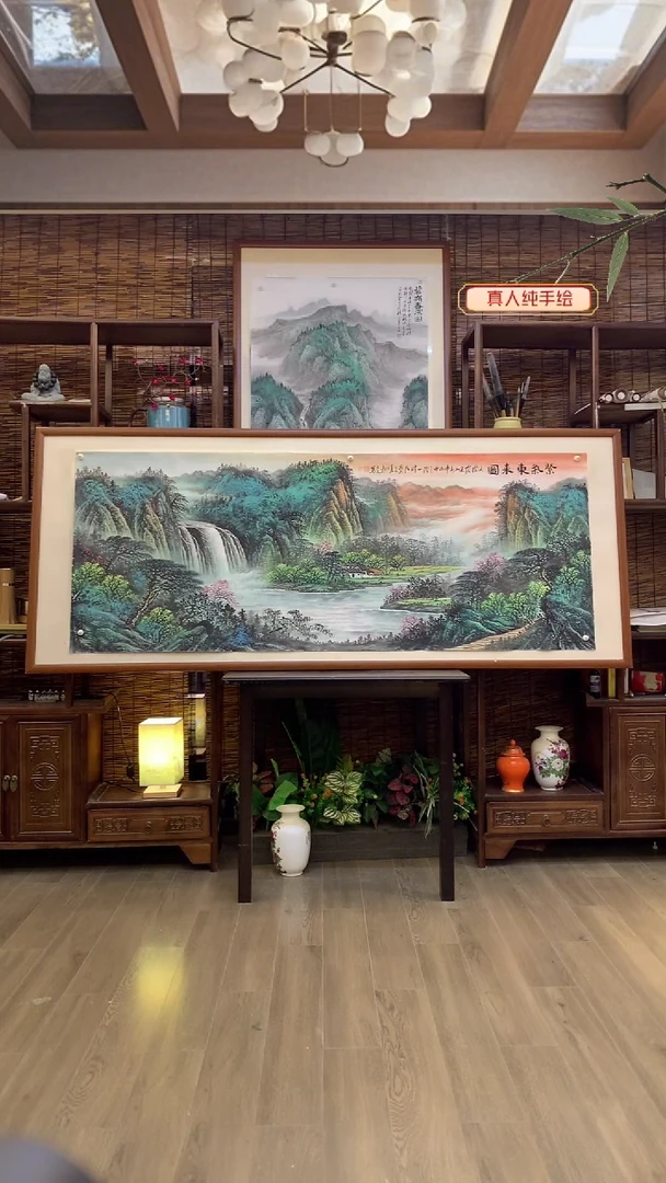 国画国画纯手绘纯实木205*85cm