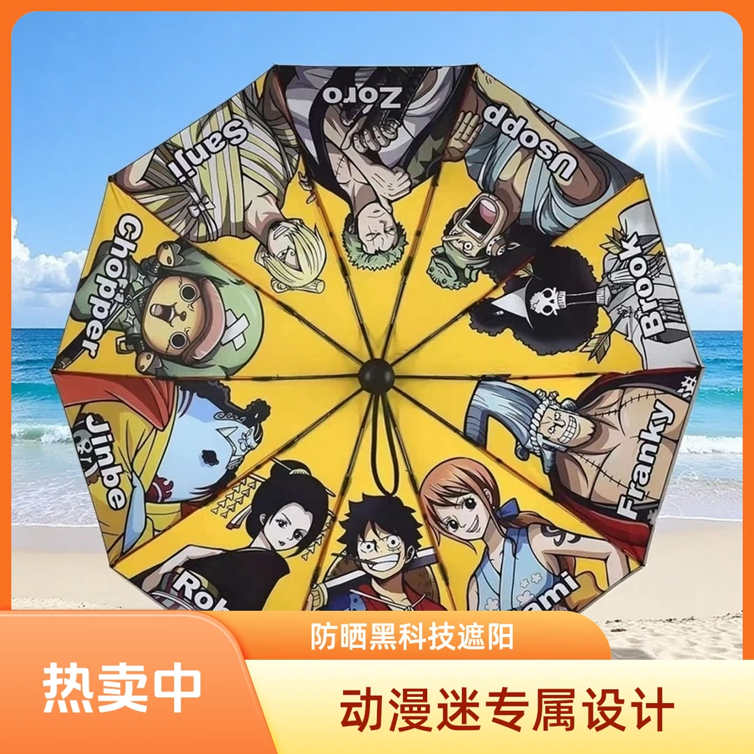 【耐用抗风款】海贼雨伞遮阳伞动漫伞联名晴雨两用伞海贼王海贼王伞