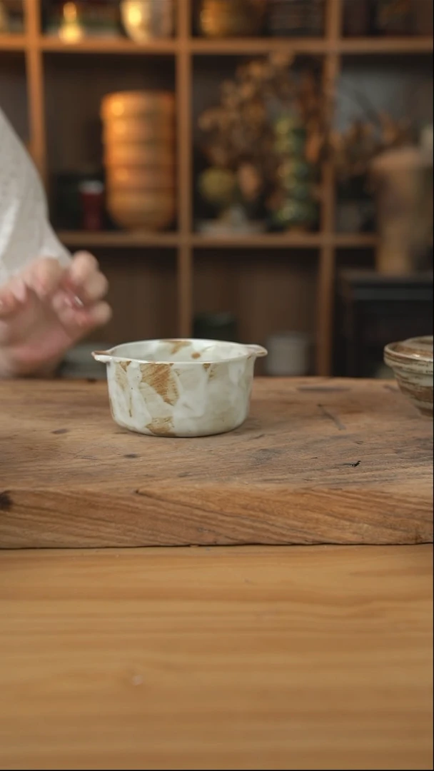 粉影系列的双耳早餐碗