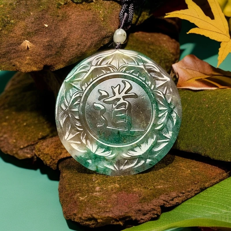 道法自然玉石吊坠挂件，探秘独山玉文化A486：52×7mm