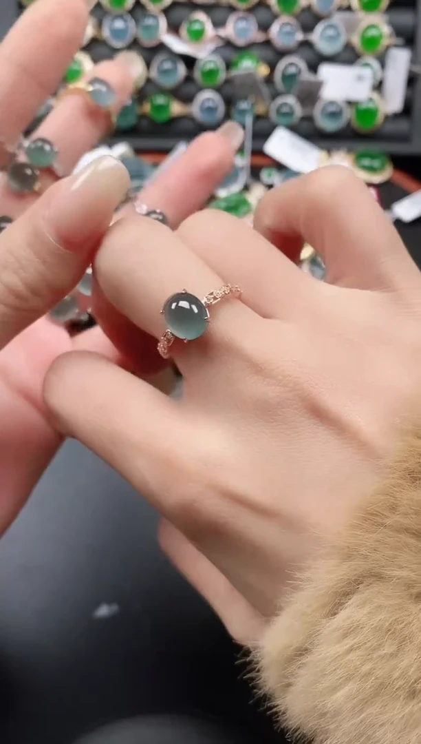 银S925镶嵌戒指翡翠11111