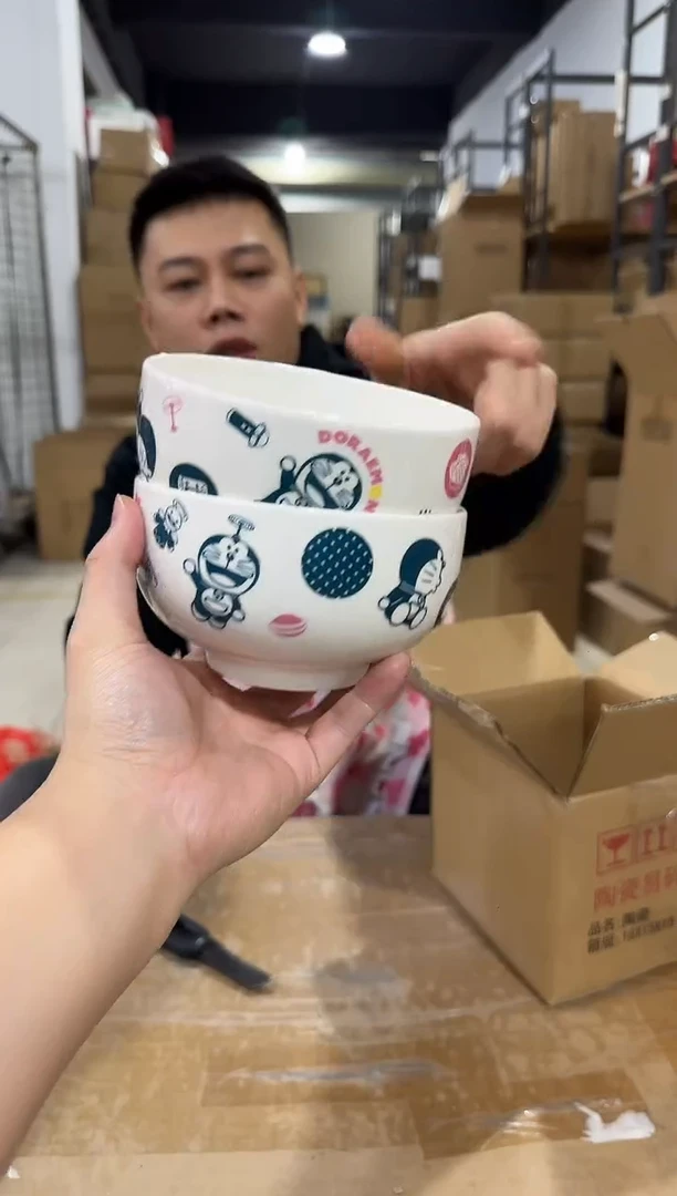 瓷片叮当猫大碗2件套