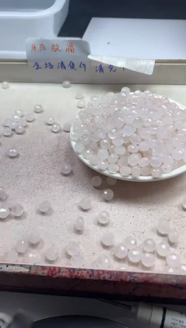 【闪购商品】水晶颈饰未镶嵌w2110粉水晶富甲珠8mm*15颗