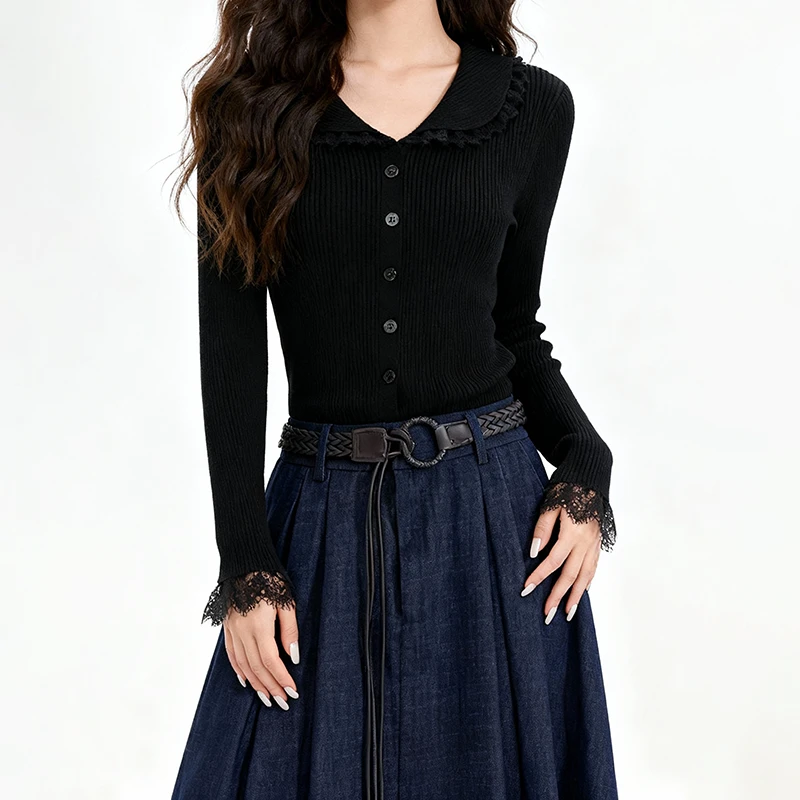 2025秋冬新款 V领气质不撞款时尚长袖女显瘦百搭休闲上衣647