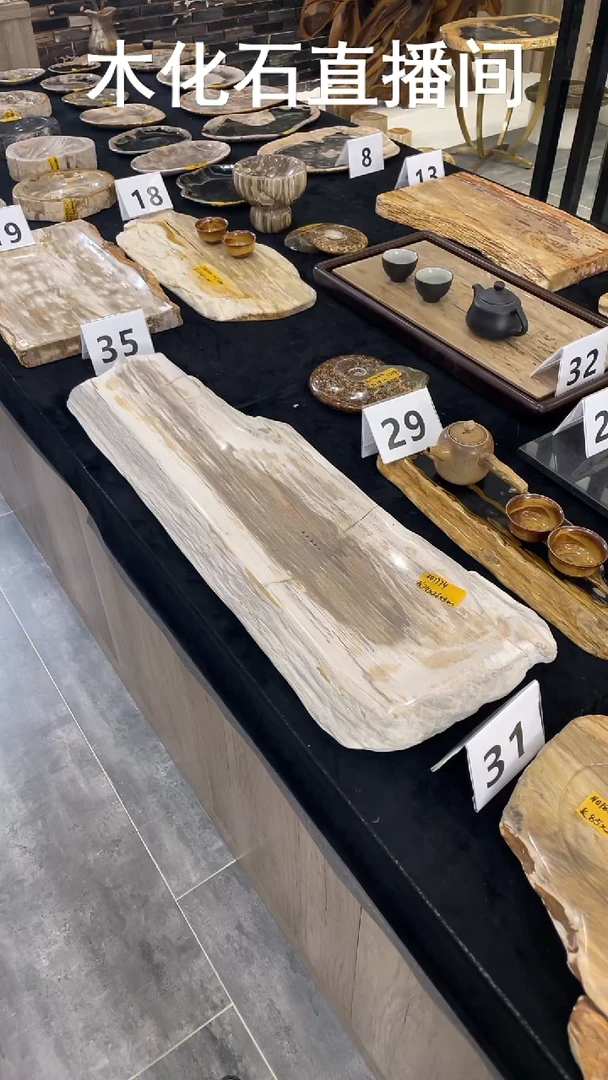 石材转****?木化石茶盘一件 NO1774