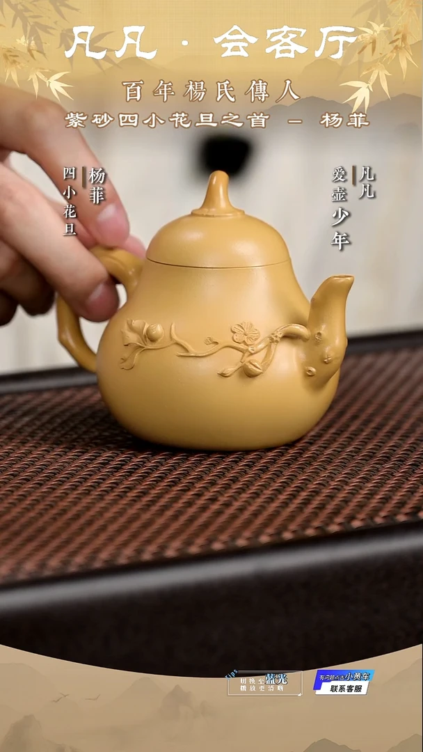 茶壶紫砂JPX杨菲34 枝繁叶茂 黄金朱泥200cc